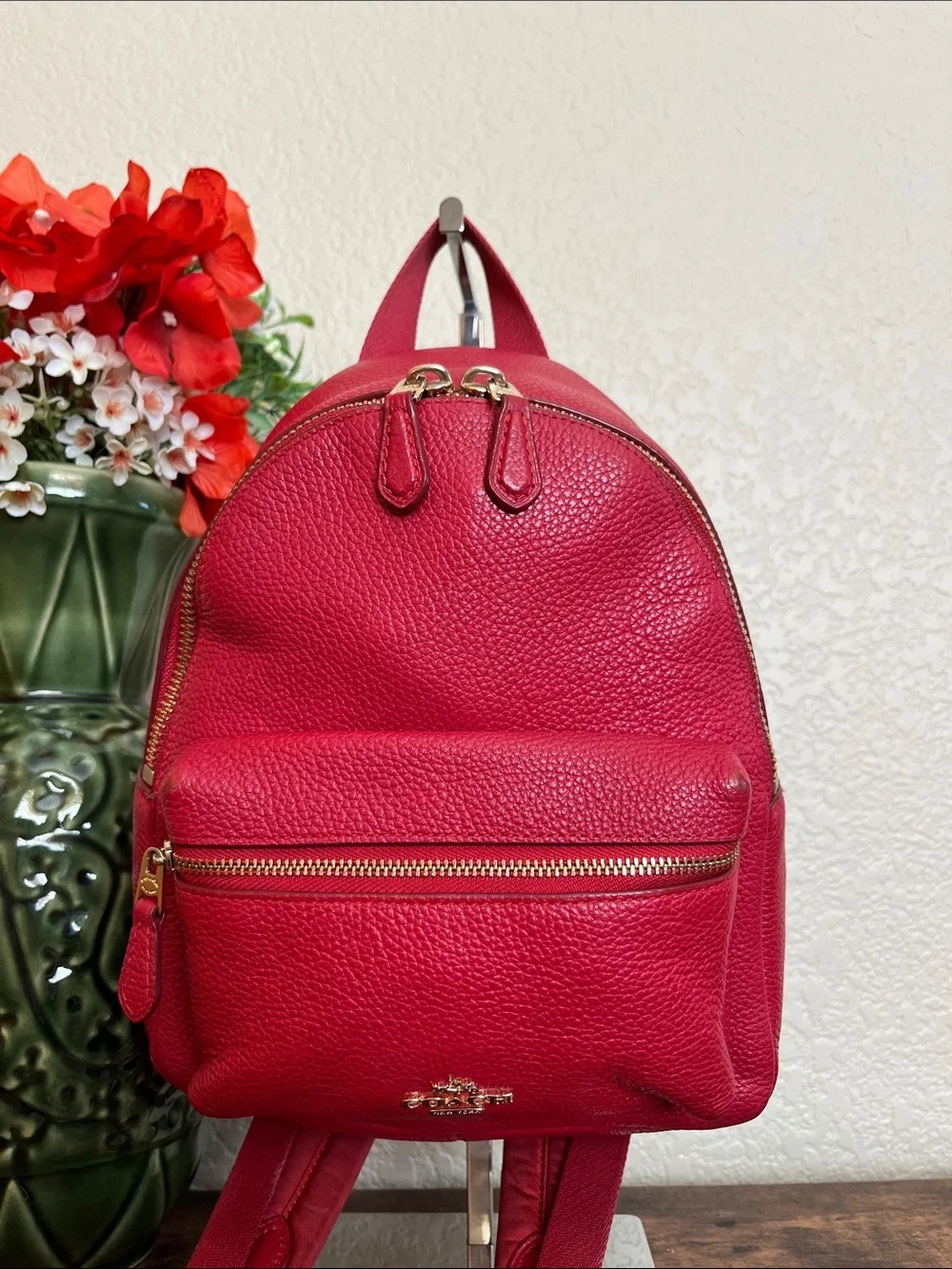 Coach F38263 Mini Charlie Backpack bright red - Picture 2 of 14
